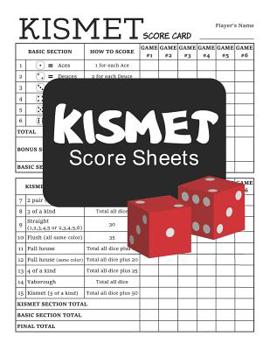 Paperback Kismet Score Sheets: 100 score cards (8.5 x 11 inches) Book