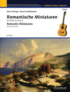 Paperback Romantic Miniatures 45 Pieces for Guitar Book