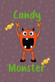 Candy Monster: Notebook Journal Composition Blank Lined Diary Notepad 120 Pages Paperback Purple Bubble Monster C