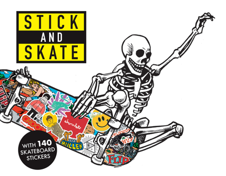 Paperback Stick and Skate: Skateboard Stickers Book