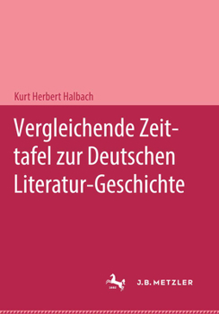 Hardcover Vergleichende Zeittafel Zur Deutschen Literatur-Geschichte [German] Book