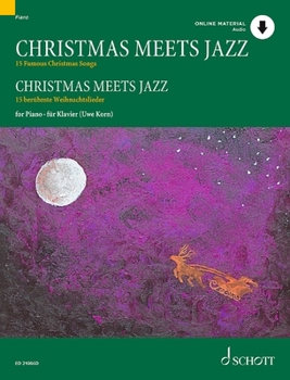 Paperback Christmas Meets Jazz: 15 Famous Christmas Songs for Piano - Book/Audio Online Book