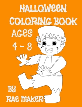 Paperback Halloween Coloring Book Ages 4 - 8 Book