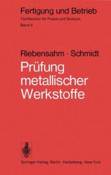 Paperback Pr?fung Metallischer Werkstoffe [German] Book