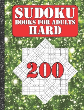 Paperback Sudoku books for adults hard: 200 Sudokus from hard with solutions for adults Gifts Sudoku hard book Galaxy Sky Lover adults, kids Book