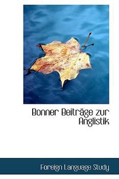 Paperback Bonner Beitr GE Zur Anglistik Book