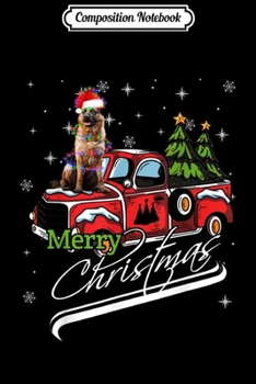 Composition Notebook: Cute German Shepherd on Red Truck Christmas Pajamas Xmas  Journal/Notebook Blank Lined Ruled 6x9 100 Pages