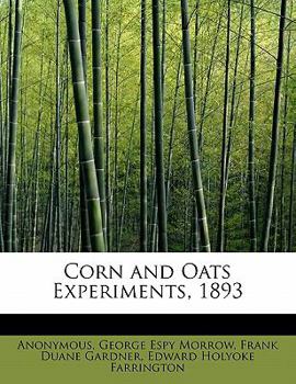 Corn and Oats Experiments 1893