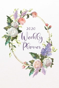 2020 Weekly Planner White Pink Floral 6"x9" (White Pink Floral 6”x9” Planner Alphabet Series - No Letter)