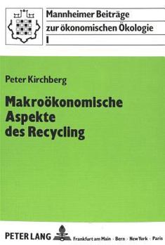 Paperback Makrooekonomische Aspekte Des Recycling [German] Book