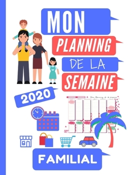 Paperback Mon planning de la semaine: Sont inclus pour ce mod?le de menu, les jours de la semaine, du lundi au dimanche. Vous y trouverez une case pour note [French] Book