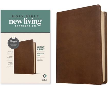Imitation Leather NLT Personal Size Giant Print Bible, Filament Enabled Edition (Red Letter, Leatherlike, Rustic Brown) [Large Print] Book