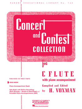 Paperback Concert and Contest Collection C Flute Solo Part Rubank Educational Library Classical Sheet Music for Solo Performance Grade 3-4 Repertoire for Compet Book