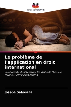 Paperback Le problème de l'application en droit international [French] Book