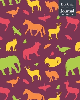 Dot Grid Journal: Notebook Planner with Unique Animals Themed Cover Design