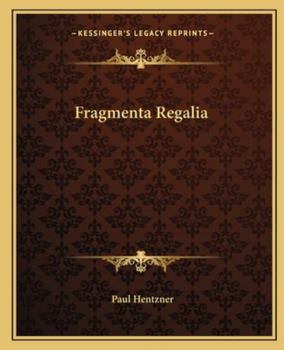 Paperback Fragmenta Regalia Book