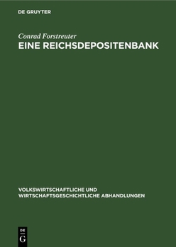 Hardcover Eine Reichsdepositenbank [German] Book