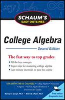 Paperback Schaum's Easy Outline of College Algebra, Second Edition Book