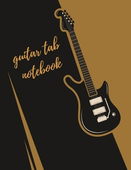 Paperback Guitar Tab Notebook: Rock And Roll Retro Style Guitar Tablature Manuscript Paper - Blank Sheet Music For Guitar With Chord Boxes, Staff, TA [Large Print] Book