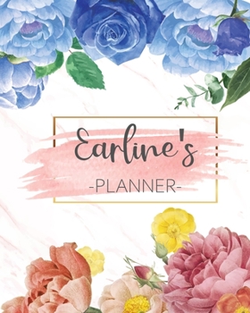 Paperback Earline's Planner: Monthly Planner 3 Years January - December 2020-2022 - Monthly View - Calendar Views Floral Cover - Sunday start Book