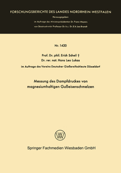 Paperback Messung des Dampfdruckes von magnesiumhaltigen Gußeisenschmelzen [German] Book