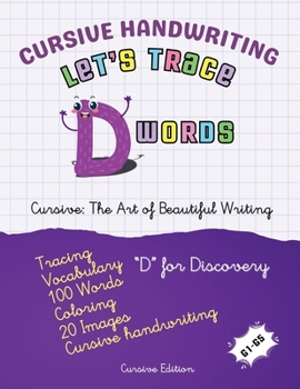 Paperback Cursive Handwriting: Let's Trace D Words Book