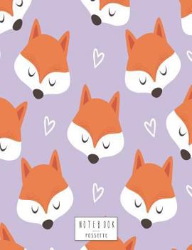 Paperback Notebook: Cute fox on purple cover and Dot Graph Line Sketch pages, Extra large (8.5 x 11) inches, 110 pages, White paper, Sketc Book