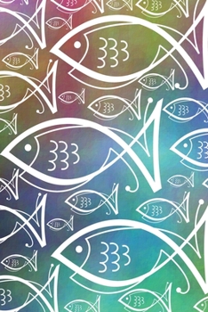 Notes: Fish symbol, Christian symbols, jesus fish symbol, spiritual diary, notebook with fish. Format A5, 120 pages, discreet light grey lined.