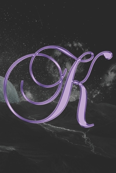 K Journal: A Monogram K Initial Capital Letter Notebook For Writing And Notes: Great Personalized Gift For All First, Middle, Or Last Names (Rose Gold Smoke Fire Swirl Print)