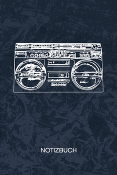 Notizbuch: A5 Kariert - Hip Hopper Heft - Musik Notizheft 120 Seiten KARO - Hip Hop Musik Notizblock Ghettoblaster Motiv - Stimmungsmacher Geschenk