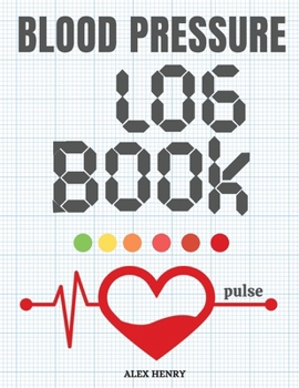 Paperback Blood pressure logbook: Track and record your pulse and blood pressure readings at home [Large Print] Book