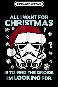 Paperback Composition Notebook: Star Wars Storm Trooper Droid Looking Christmas Journal/Notebook Blank Lined Ruled 6x9 100 Pages Book