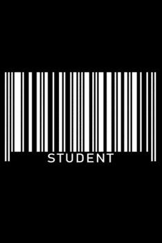 Notebook: Student Elementary Middle School College University White Barcode Black Lined Journal Writing Diary - 120 Pages 6 x 9