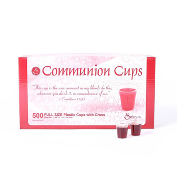 Unknown Binding Communion Cups W/Cross Full Size 1 3/8in 500pk Book
