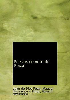 Hardcover Poesías de Antonio Plaza [Spanish] Book