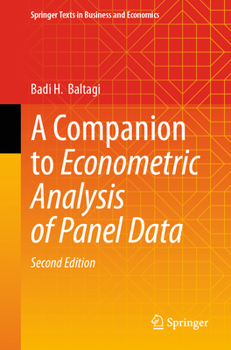 Paperback A Companion to Econometric Analysis of Panel Data Book