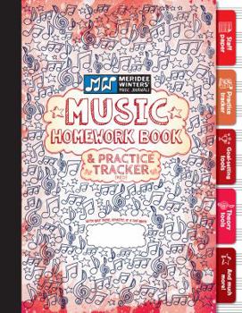 Paperback Music Homework Book and Practice Tracker: Red Book