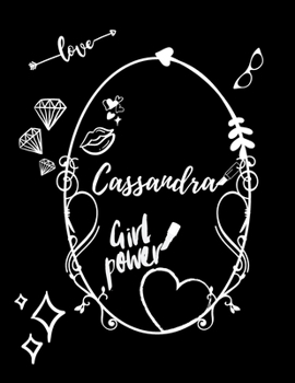 Cassandra: Vintage Pin Up Style Personalised Large Notebook/Diary/Journal For Women & Girls (110 Pages, in Lines, 8.5x11) (Names)
