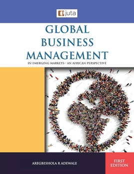 Paperback Global Business Management in emerging markets 1e Book