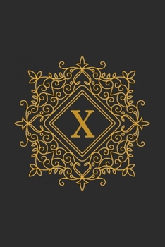 X: monogram initial Letter X - Personalized Initial Monogram Letter X  College Ruled Notebook - 6 x 9 inch Pocket Size: Cute Alphabet Vintage ...