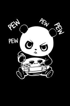 Paperback Notebook: Gamer Panda Sleeping Pew Addict Funny Gifts 120 Pages, 6X9 Inches, Dot Grid Book