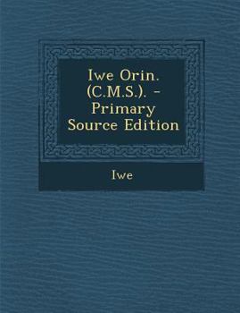 Paperback Iwe Orin. (C.M.S.). [Icelandic] Book