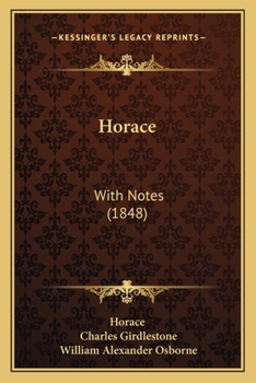 Paperback Horace: With Notes (1848) Book