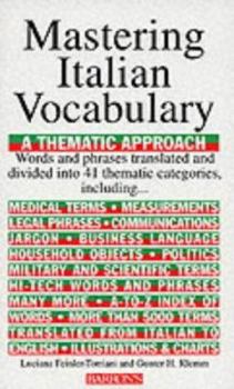 Paperback Mastering Italian Vocabulary: A Thematic Approach Book