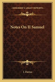 Paperback Notes On II Samuel Book