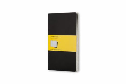 Paperback Moleskine Cahier Journal (Set of 3), Large, Squared, Black, Soft Cover (5 X 8.25): Set of 3 Square Journals Book