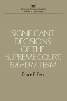 Paperback Significant Decisions of the Supreme Court 1976-77 Book