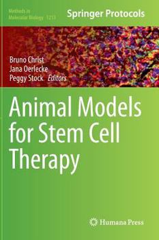 Hardcover Animal Models for Stem Cell Therapy Book