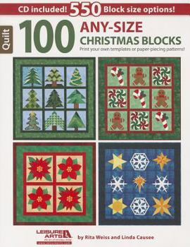 Paperback 100 Any-Size Christmas Blocks [With CDROM] Book