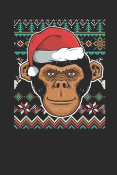 Paperback Christmas Sweater - Monkey: Graph Paper Notebook / Journal (6" X 9" - 5 Squares per inch - 120 Pages) - Ugly Christmas Gift Idea Book